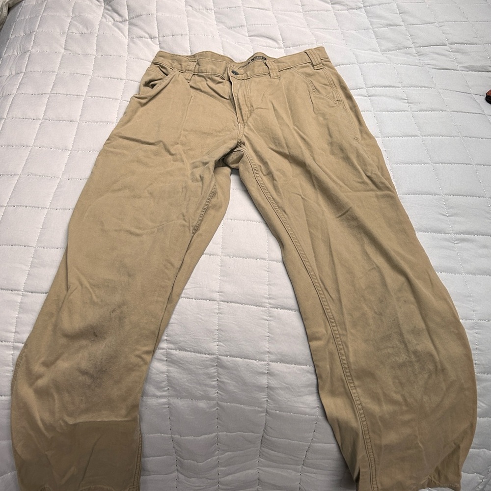 WOMEN'’S RELAXED FIT CANVAS DOUBLE-FRONT WORK PANTS